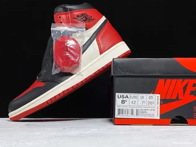 MaikeSneakers OG High Retro Toe Air 555088-610 Jordan Bred 1 0526